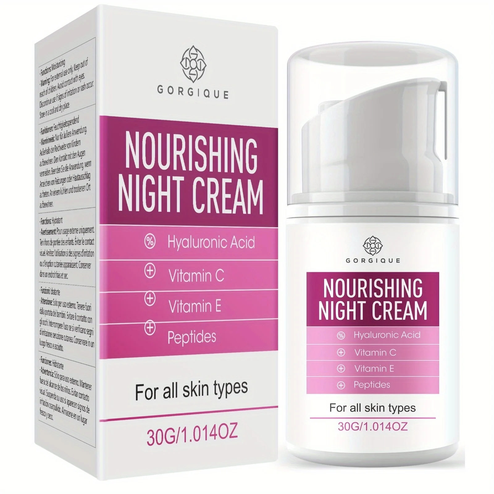 Nacht creme Feuchtigkeit creme für die Gesichts pflege Nacht creme angereichert mit Hyaluron säure Vitamin E Peptiden