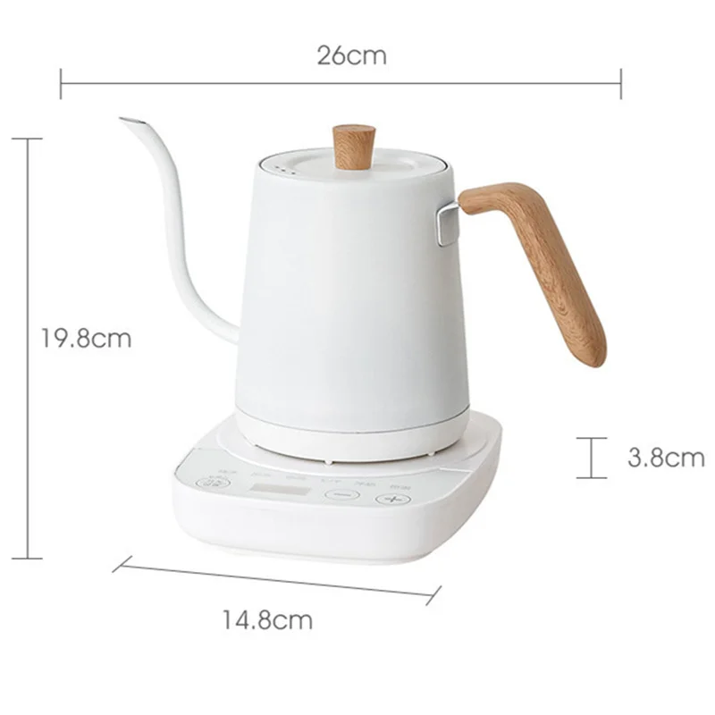 100V/110V/220V Electric Kettle 800ml 1000W Portable Travel Coffee Gooseneck kettle Stainless Steel Water Kettle JP/EU/US/UK Plug