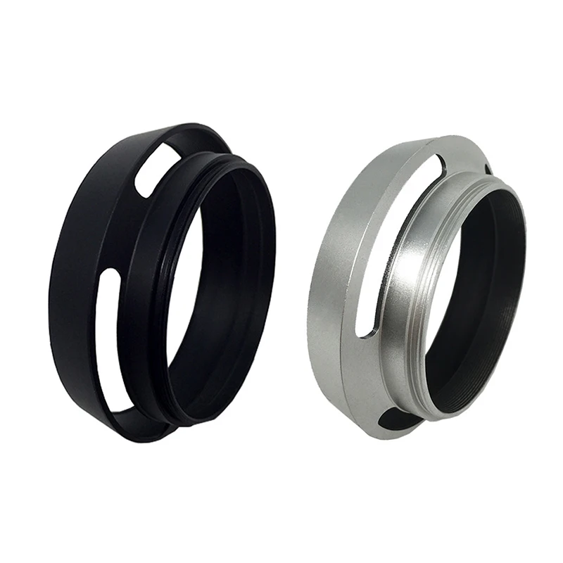 1Pcs Camera Lens Hood Metal Vented 35/37/39/40.5/43/46/49/52/55/58/62/67/72/77/82mm Screw-in Lente Protect