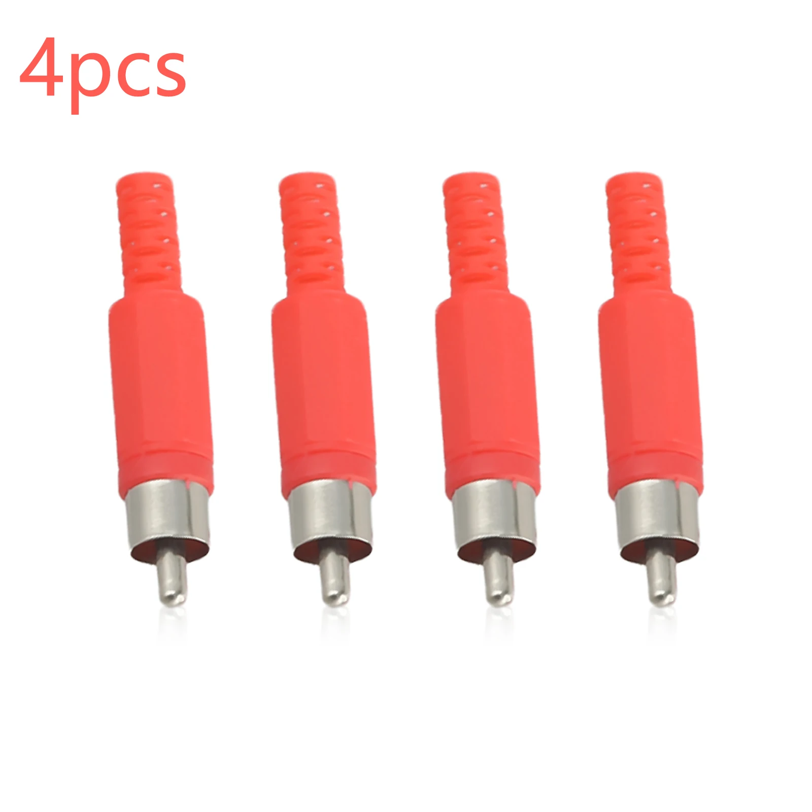 4pcs Plastic Audio Equipment Male Plug Kit Male Zinc Alloy Welding Connector Welding Type Speaker Equipment Parts