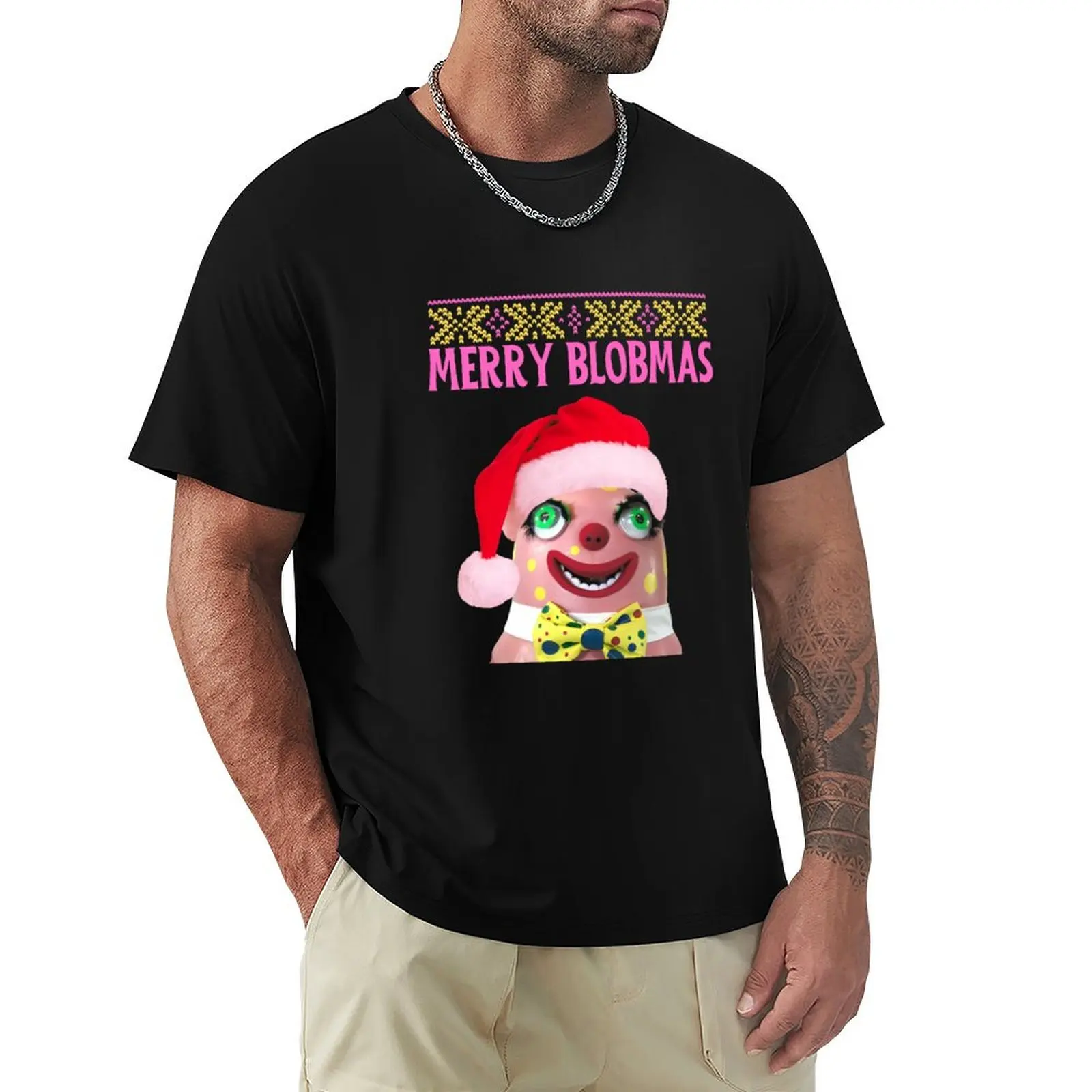 

Mr Blobby Christmas - Merry Blobmas! T-Shirt funny costumes sweat Funny t-shirts oversized graphic tee luxury clothes men