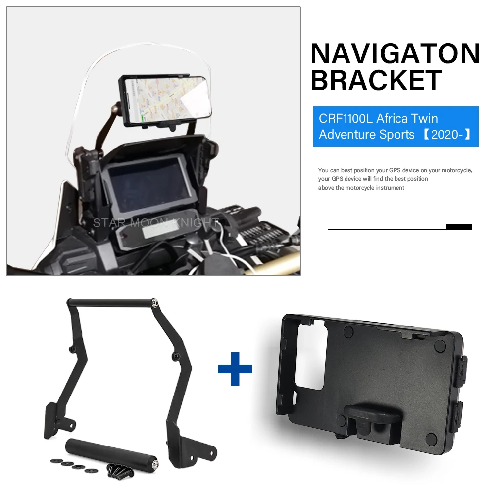 Mobile Phone Holder USB Charger For Honda Africa Twin CRF 1100L CRF1100L CRF1100 Adventure Sports Navigation Plate Adapt Bracket