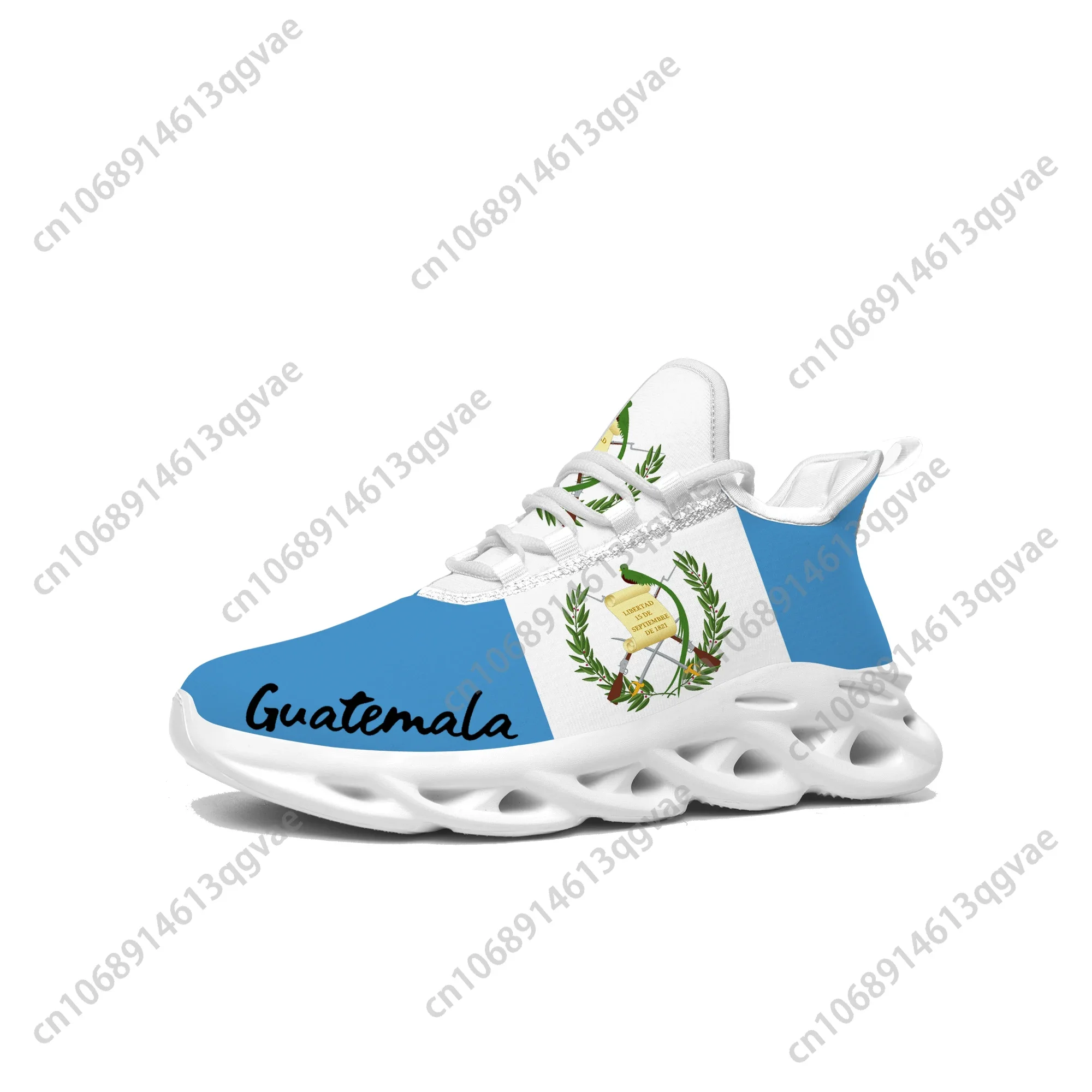 Guatemalan Flag Flats Sneakers Mens Womens Guatemala Sports Running High Quality Sneaker Lace Up Mesh Footwear Tailor-made Shoe