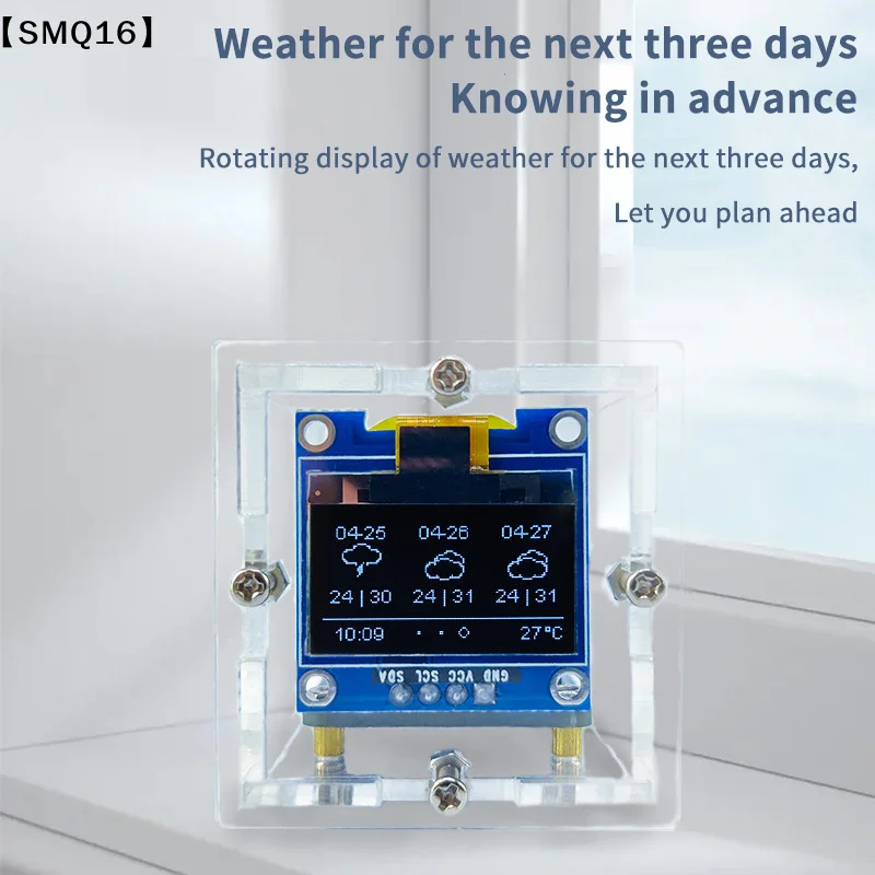 ESP8266 Mini Weather Clock Kit - огляд і ціна Diy Electronics News