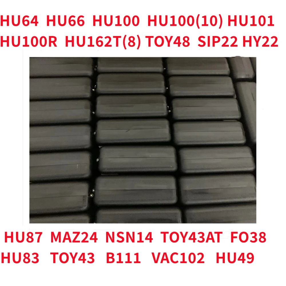 

Lishi 2 in 1 NSN14 VAC102 B111 HU87 MAZ24 TOY43AT FO38 HU66 HU100 HU100(10) HU101 HU100R HU64 HU162T(8) TOY48 SIP22 HY22 TOOLS