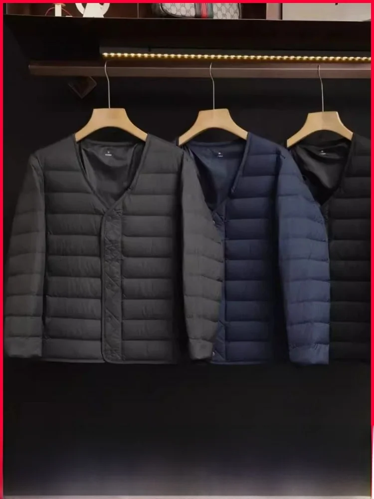 

Мужской повседневный модный ду-пуховик Jaet, легкий теплый воротник-стойка, осень-зима, новинка, многослойная одежда из полиэфирного волокна