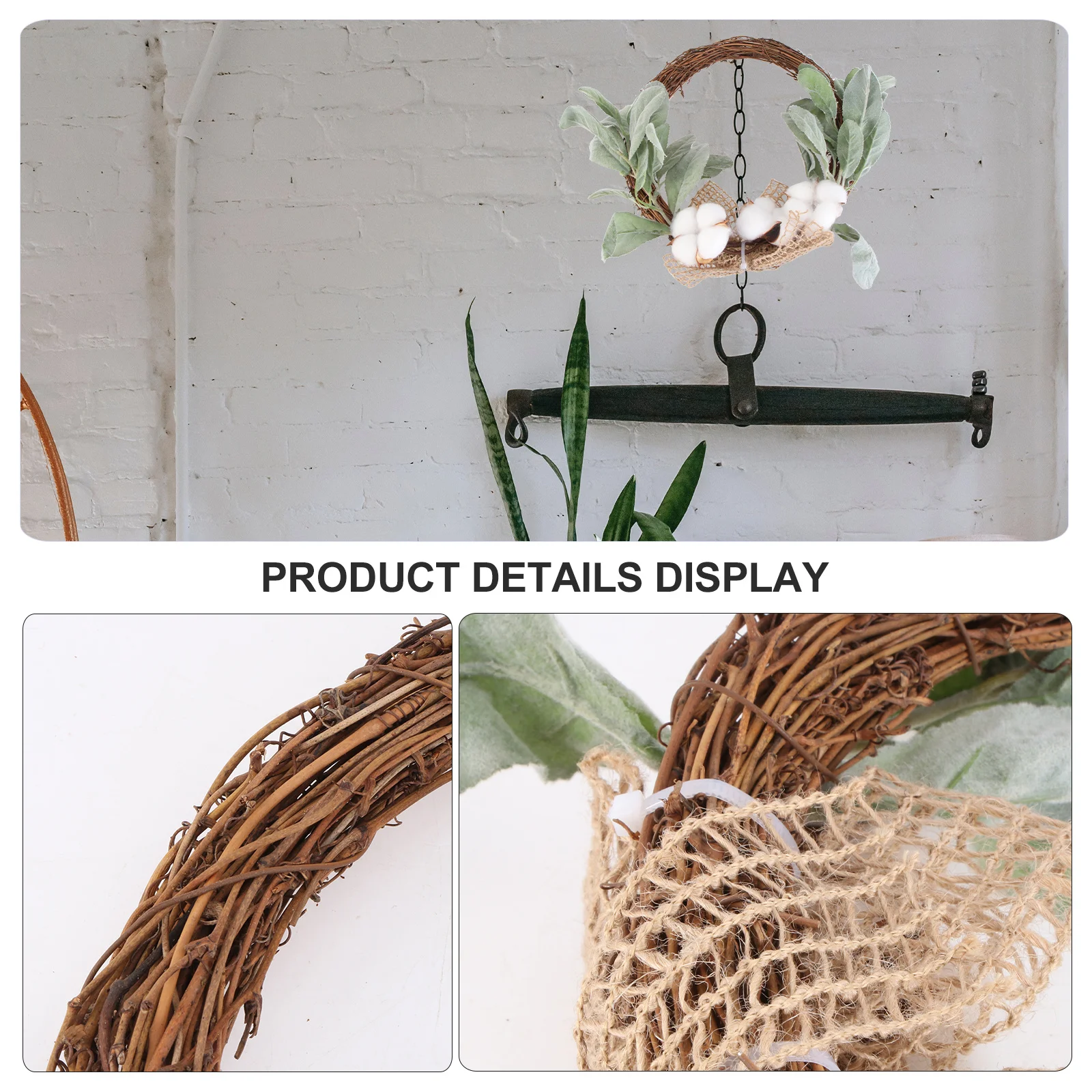 

Simulated Wreath Premium Lemon Leaf Cotton Design Wedding Garland Door Hanging Ornament Decorative Pendant Decorative Wreath