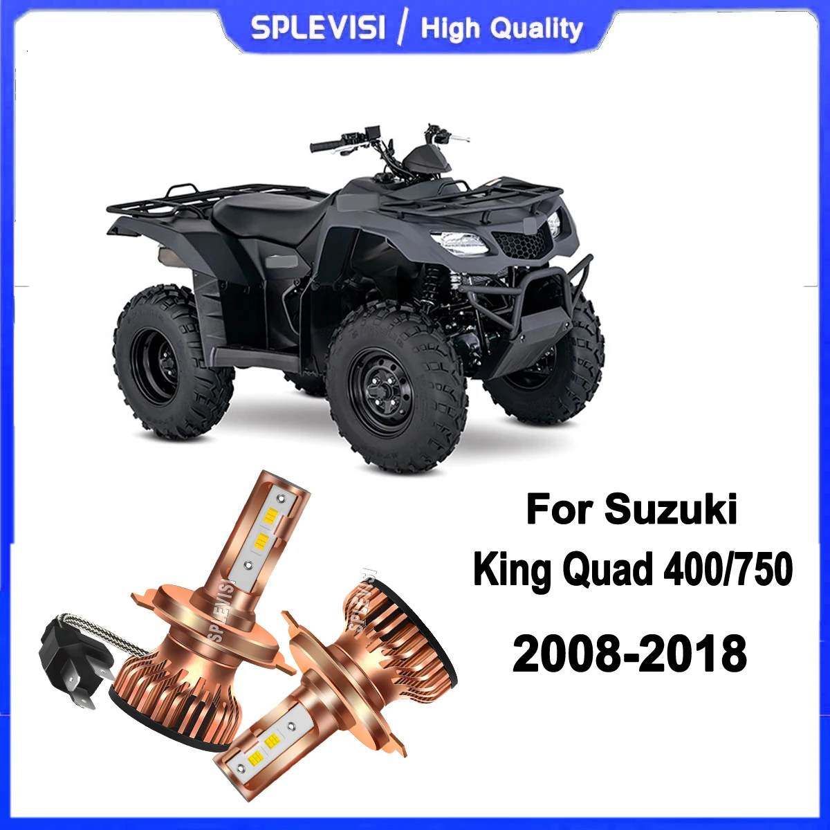 

H4 HS1 led headlights ensuring your safe driving For Suzuki King Quad 400 750 2008 2009 2010 2011 2012 2013 2014 2015 2016-2018