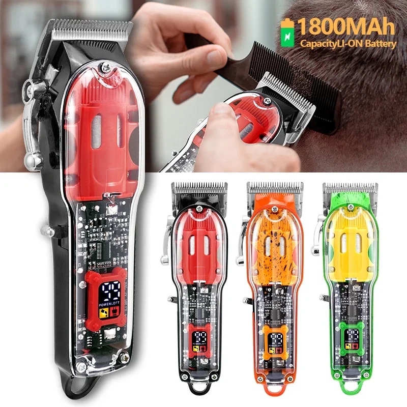 Professional Wireless Rechargeable Hair Clipper for Men - Barber Trimmer