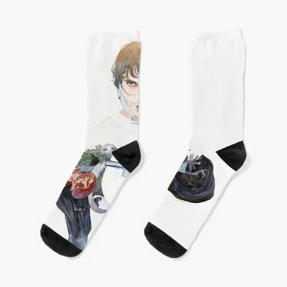 Kaiseki-Calcetines de acuarela Hannibal S2E01 para hombre y mujer, venta al por mayor