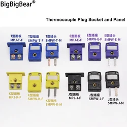 1~100Pcs K/T/J/E Type Thermocouple Plugs and Sockets Sensor Panel Mount Thermocouple Miniature Socket& Plug Wire Connector