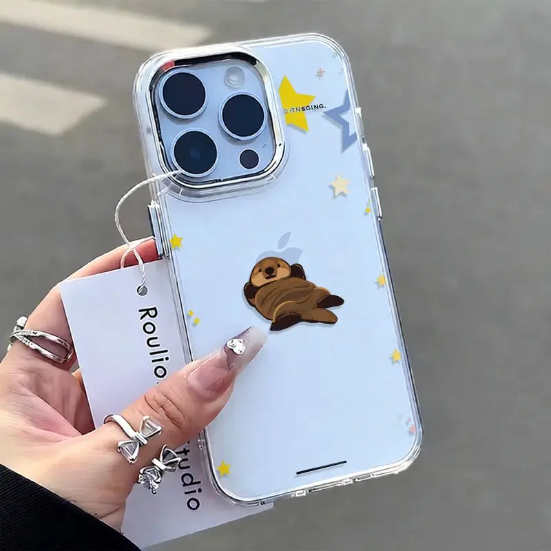 Cute Cartoon Otter Phone Case For Samsung Galaxy S26 S24 S25 Ultra Plus A56 A57 A55 A26 A17 A37 A36 A06 A07 Shockproof Cover