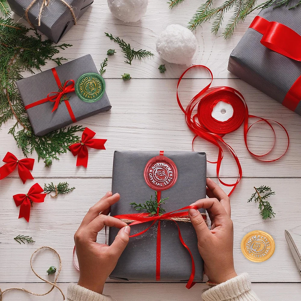 مجموعة ختم شمع عيد الميلاد - 800 قطعة من الخرز، ختم سانتا كلوز، أكثر دفئًا، ملعقة، شموع Tealight للمغلفات، الحروف، الحرف اليدوية، هدية عيد الميلاد #3