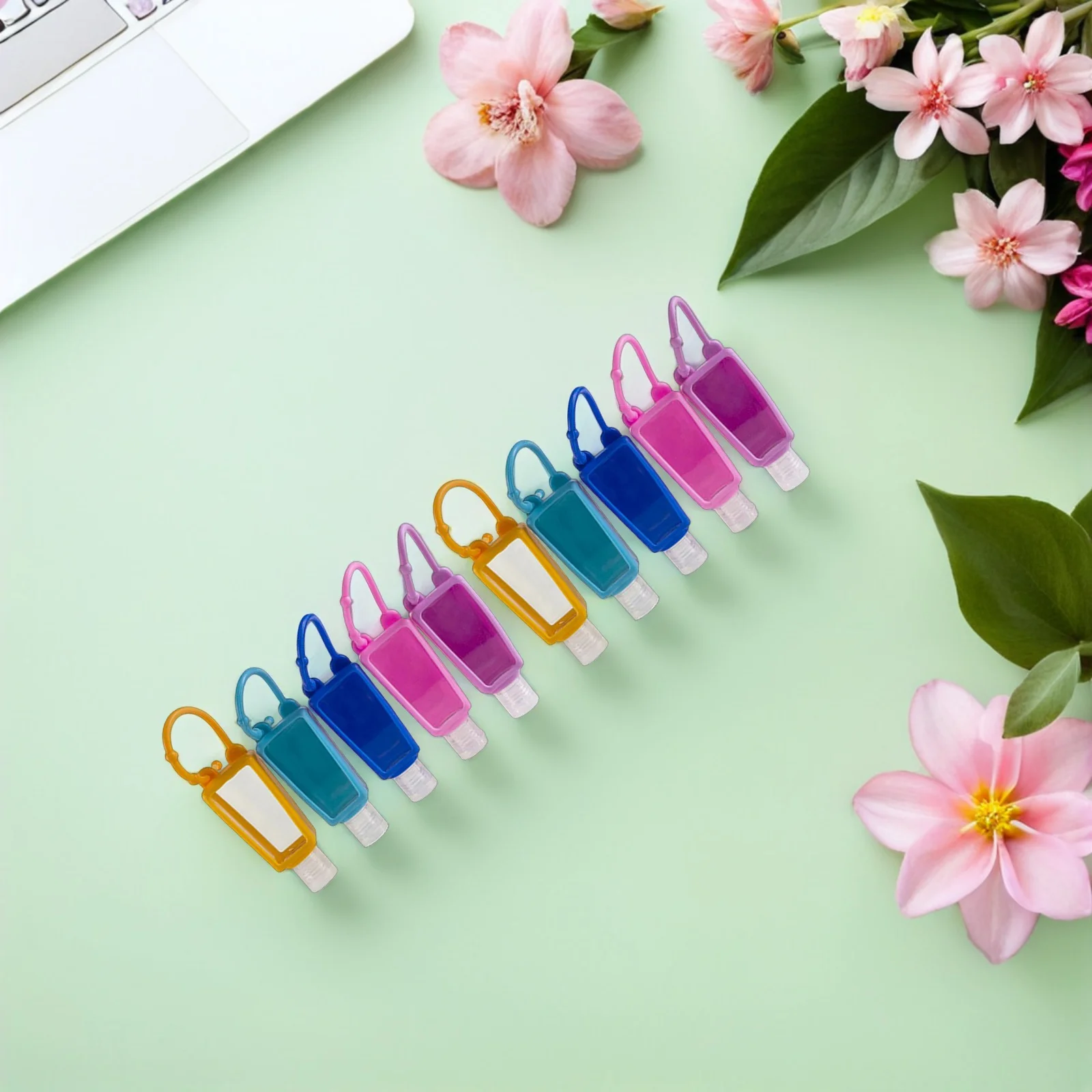 10 مجموعات من زجاجات اليد المصنوعة من السيليكون بحجم مناسب للسفر وزجاجة محلول منزلية وحاويات سائلة قابلة لإعادة الملء ومحمولة ومضادة للتسرب #1