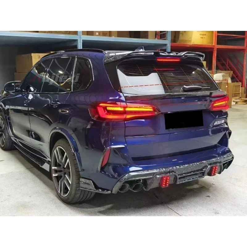 Hot Desgin LD Style Real Carbon Fiber Rear Spoiler Wing for F95 X5 X5M 2019-IN Rear Trunk Spoiler Wing Car Body Kit 3