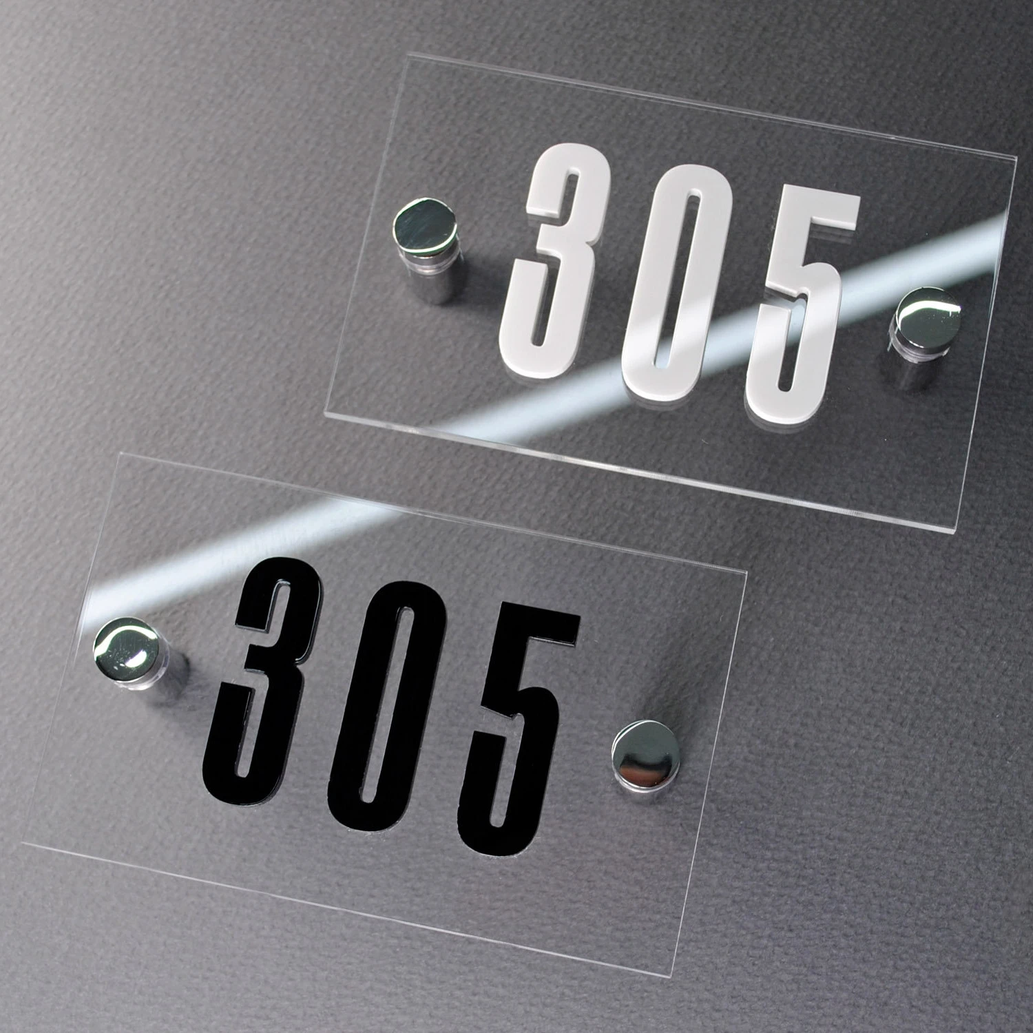 Transparent Acrylic Number Modern Door Plates Shop Sign Customized Personal Number Office Home Flats Restaurant with Floating