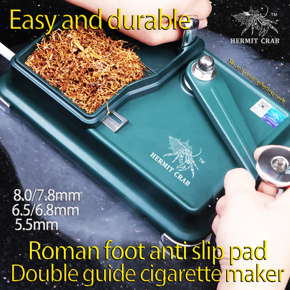 HERMIT CRAD Roman foot anti slip pad Double guide manual 6.5/8.0mm cigarette maker