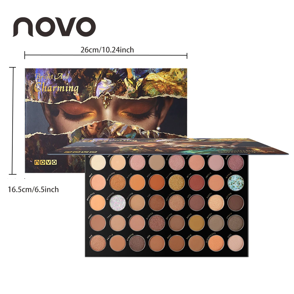 Palette di ombretti da 40 colori, finitura luccicante e opaca, lunga durata, non sbiadisce, evidenziatore multiuso per viso e corpo, contorno, fard
