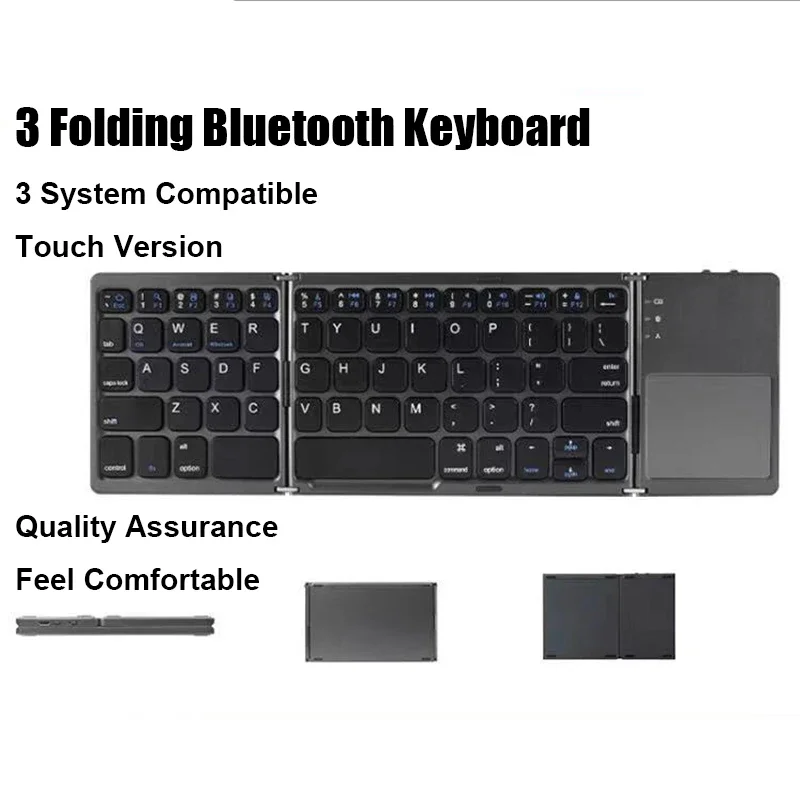 

Wireless Folding Keyboard Bluetooth Keyboard With Touchpad For Windows, Android, IOS,Phone,Multi-Function Button Mini Keyboard