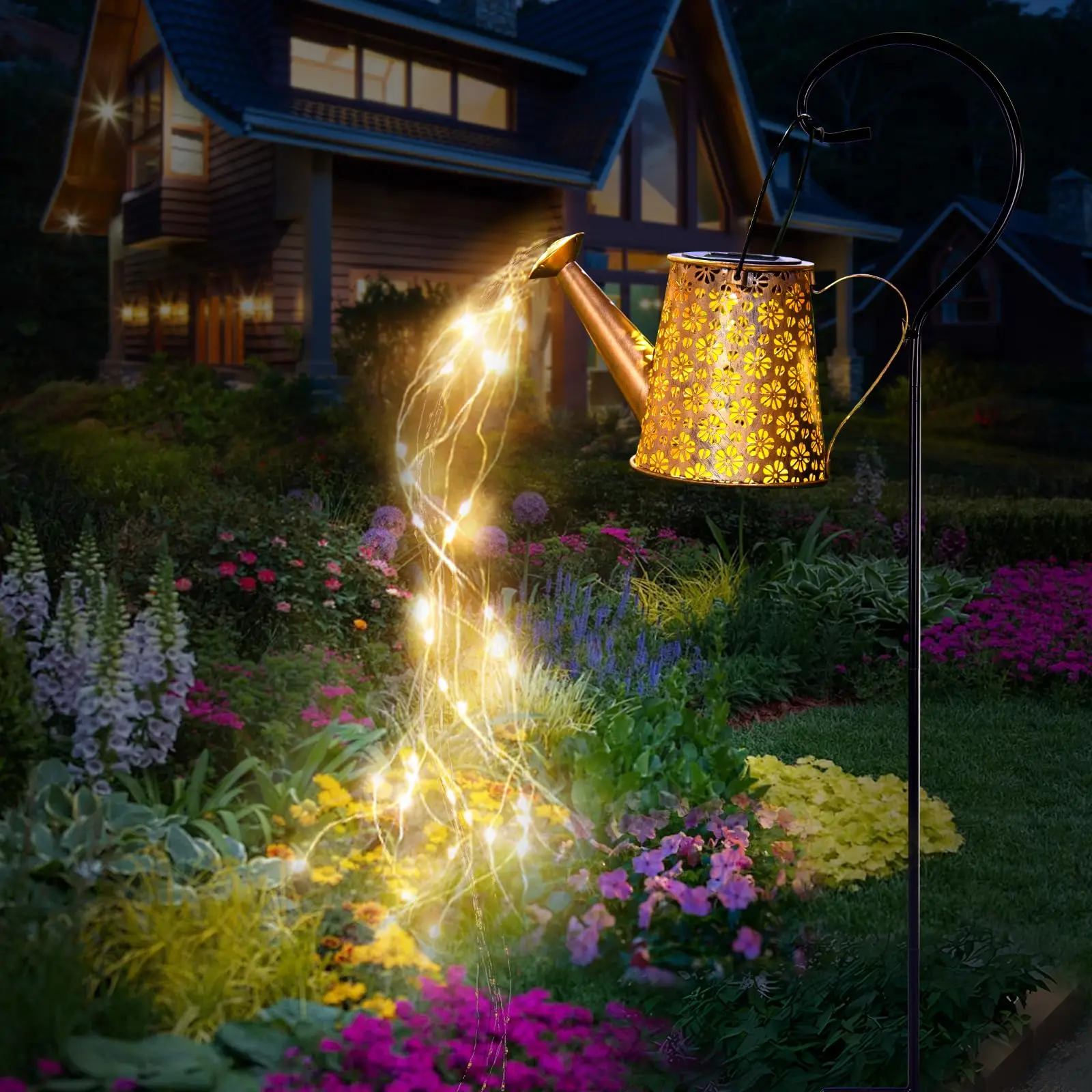 LED Solar Garden Lights Outdoor Waterproof Hanging Lights for Gardens Courtyards Paths Sidewalks Christmas Decor String Light