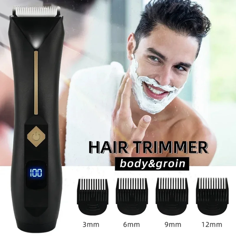 Novo masculino e feminino virilha corpo trimmer elétrico facial barba biquíni aparador de pêlos lavável depilador de pêlos pubianos fácil instalar