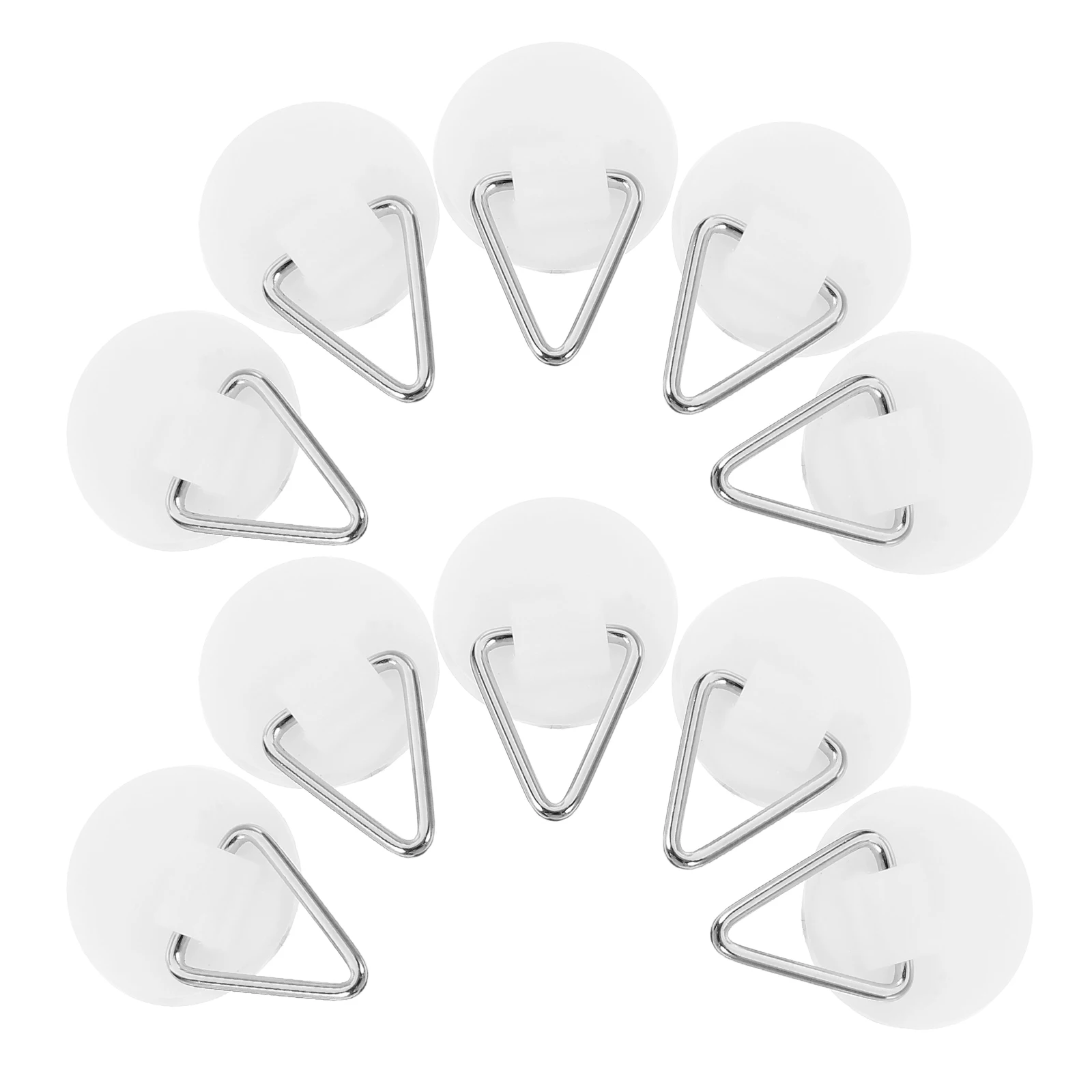 

50pcs Decorative Plate Hooks Self Adhesive Wall Hangers Photo Frames Porcelain Hanging Nail Free Sturdy Invisible Home Storage