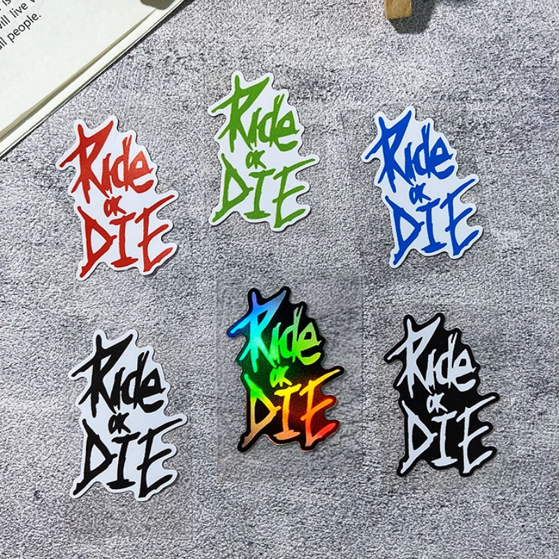 

1PC Ride or Die Bike Frame Sticker Waterproof for Road Bicycle Top Tube Frame Motorbike Electric Scooter Decoration Vinyl Decal