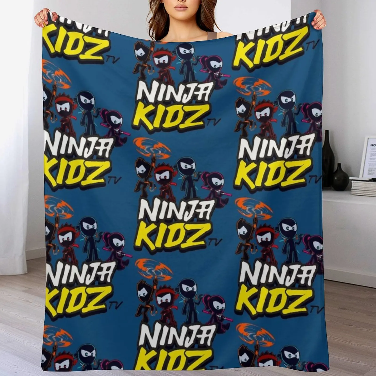 

Ninja Kidz, Cartoon Ninjaz Throw Blanket Soft warm winter for babies blankets and throws Blankets