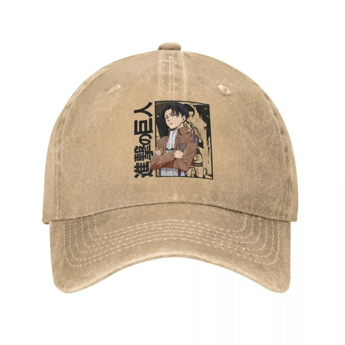 Levi Men Women Baseball Cap Anime Distressed Washed Hats Cap Vintage Outdoor Running Golf Sun Cap