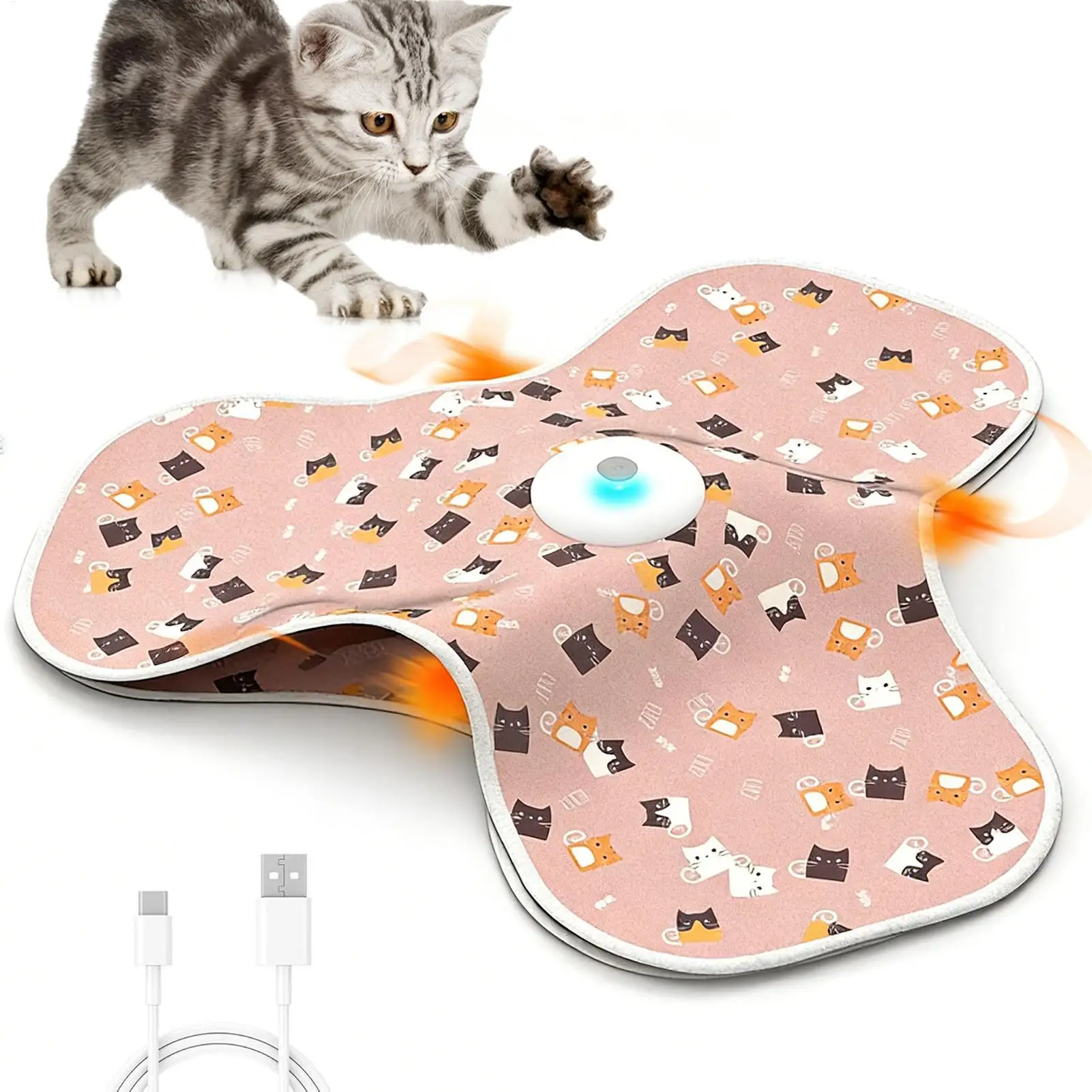 

Электронные игрушки для кошек, игра для упражнений с домашними животными с движущимися скрытыми лозурками, перезаряжаемые игрушки для кошек, для квартиры, один угол