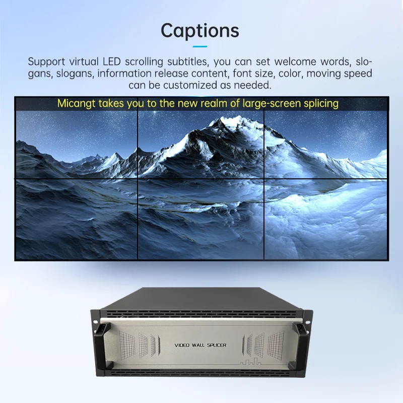 2K Hdm I إشارة إدخال LCD وحدة تحكم جدار الفيديو 2x2 معالج فيديو Led