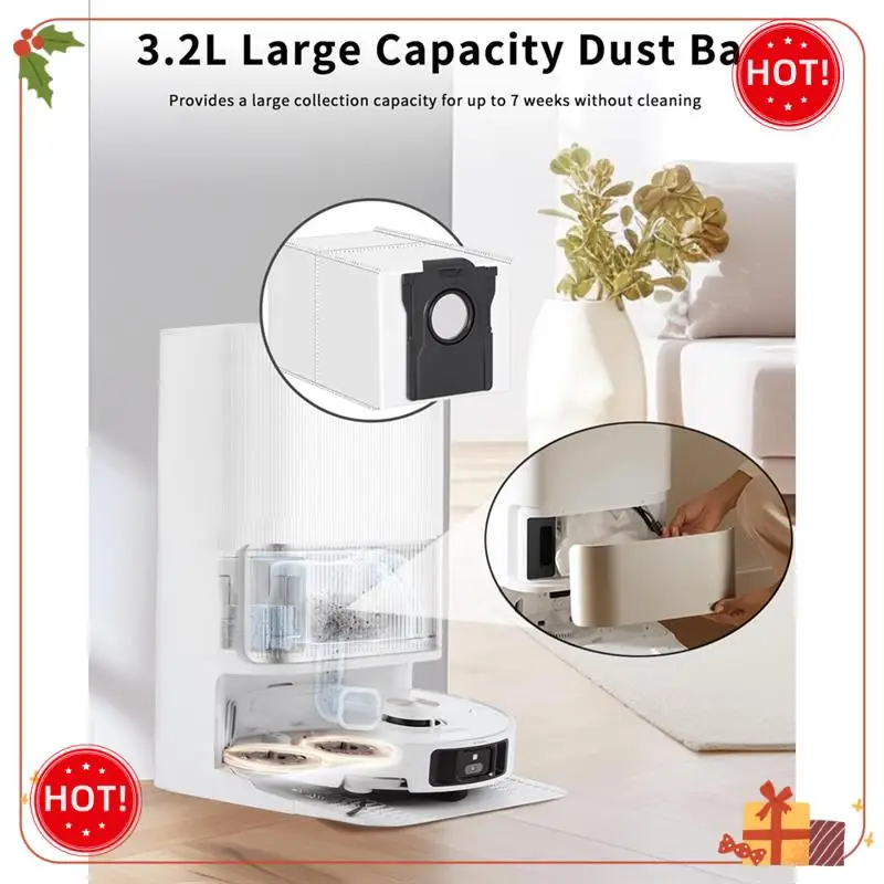 أكياس مكنسة ABLE لـ Dreame X40 Ultra/X30 Ultra/L40 Ultra/L10s Pro Ultra/L10s Ultra Gen2 حقيبة بديلة للروبوت