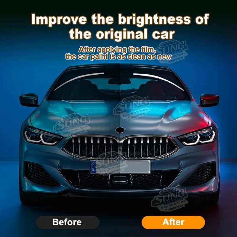 

For BMW M850i M840i 8 Series 2022-2024 Pre Cut Front Headlight Rearview Paint Protection Film Transparent Black Car Sticker