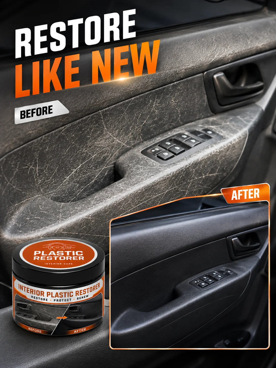 Auto Interior Scratch Repair Paste Refresh Faded Plastic Panels Remove Surface Blemishes