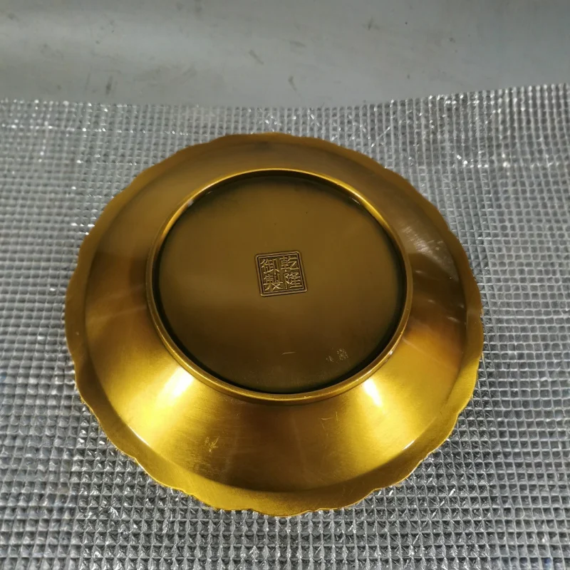 ornaments, plate, copper - auspicious craft, nine- wall decoration, dragon and phoenix pres