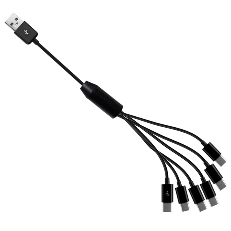 

AC56-6-In-1 USB Type C Splitter Cable C Data Transmission Charing Cable For Phone Tablet 1.5M