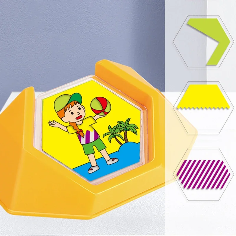 Rompecabezas de código de Color educativo para niños, juego de mesa lógico, rompecabezas geométricos inteligentes, juguete espacial para niños, regalos DIY