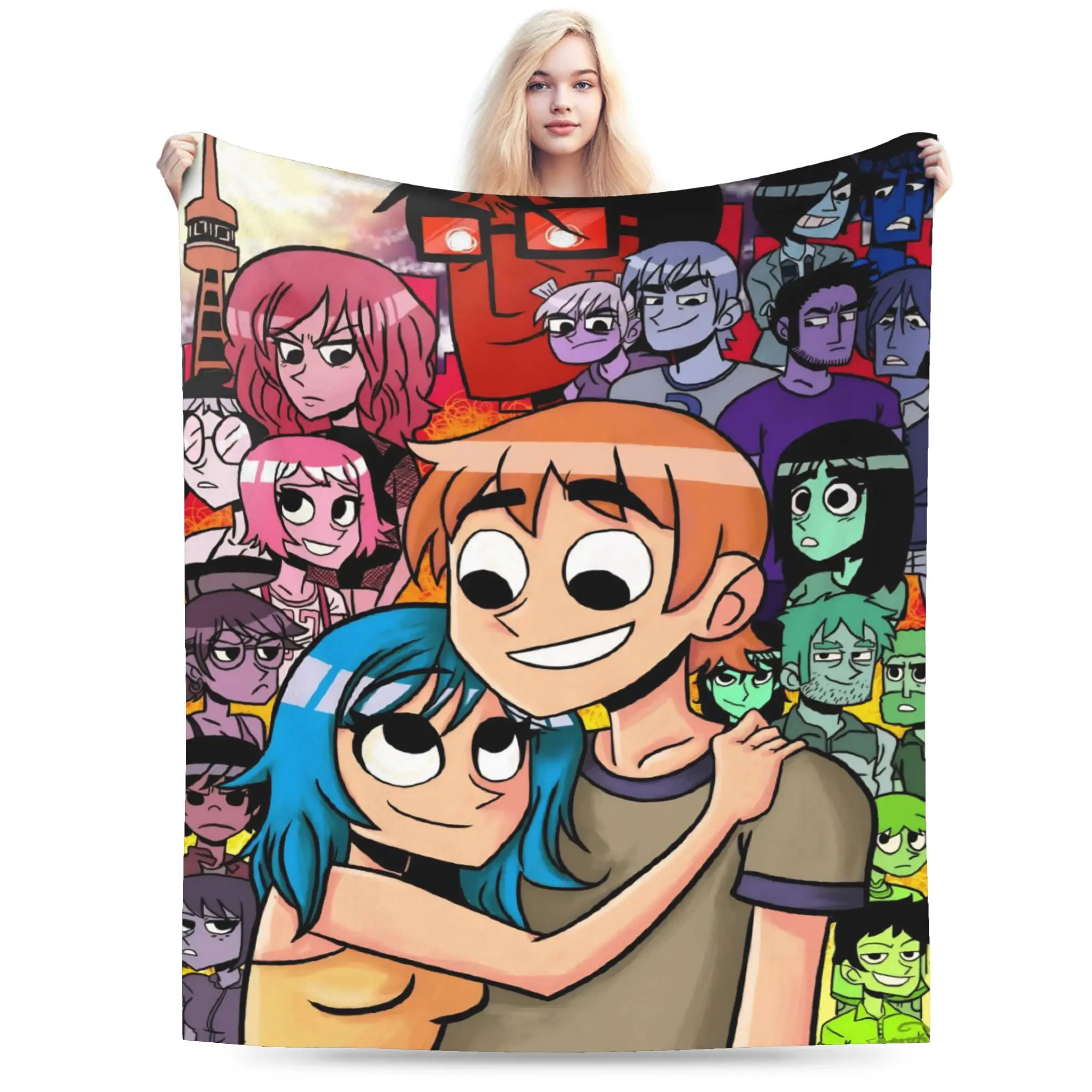 Scott Pilgrim vs. the World Blankets Flannel  Relax Super Soft Throw Blanket for Home Quilt