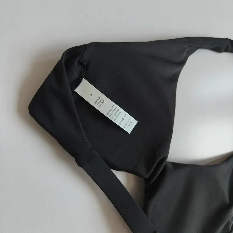 Damen-Sport-BH mit Neckholder, Push-Up, Brustfreilassend, Pilates-Top, Yoga-Bekleidung, Fitness-BH für Gym und Laufen, mit schönem Rückendesign – Detail 35