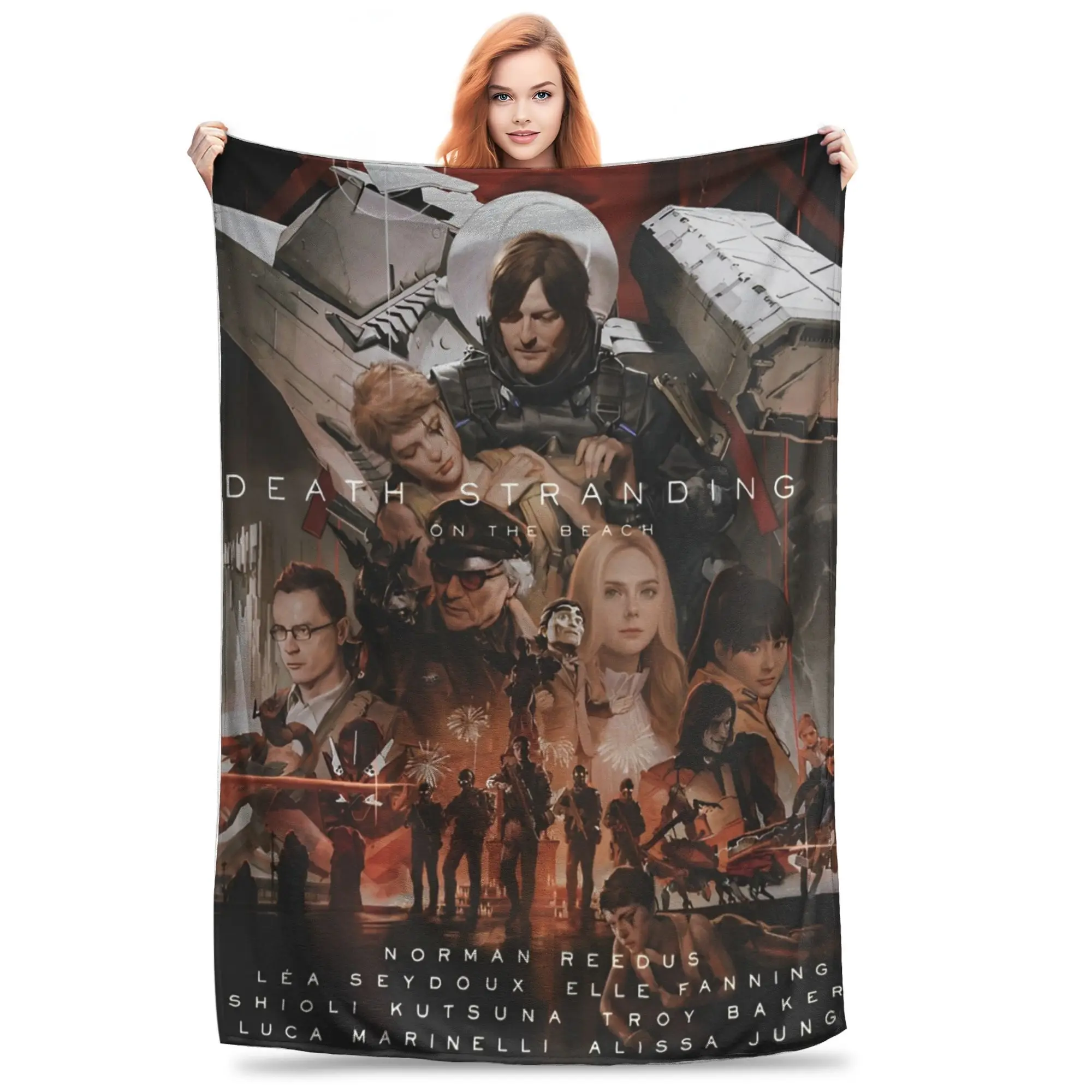 Death Stranding 2 On The Beach Plush Blanket Children Flannel Bedding Throws For Living Room Super Warm Custom Quality Bedspread