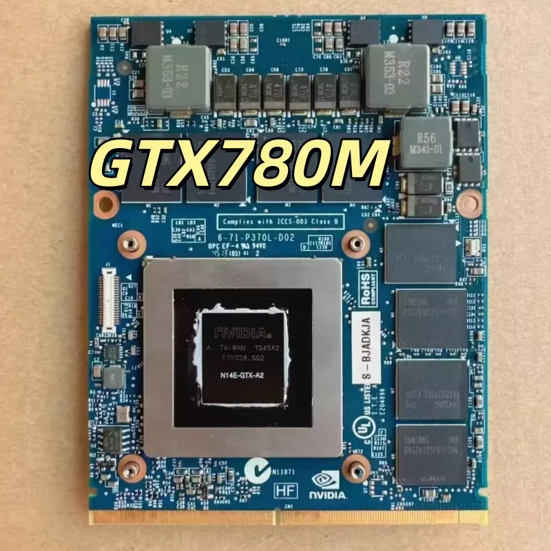 Original GTX780M  VGA Video Graphic Card N14E-GTX-A2 4G DDR5 For  Clevo A1312 100% Test GTX780