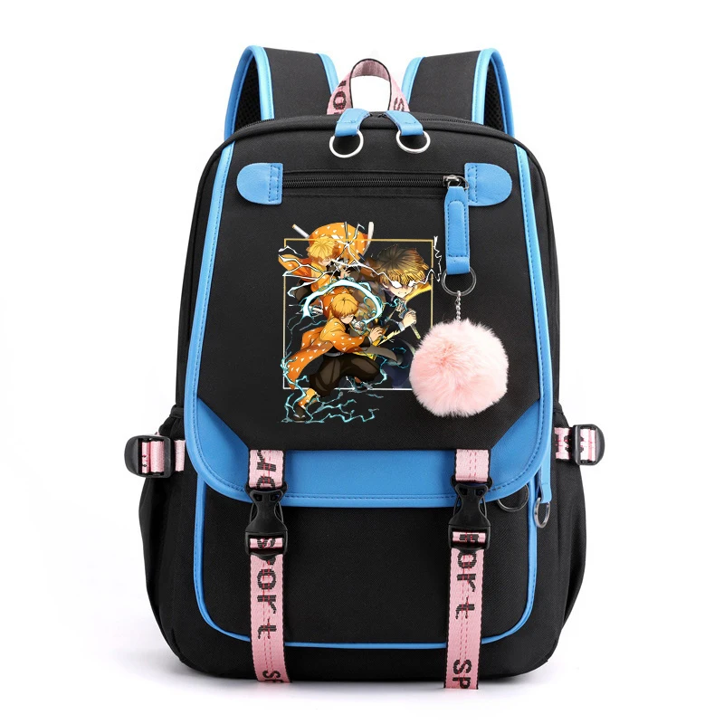 Anime Agatsuma Zenitsu Printing Backpack Backpack Girls School Bags Teenage Women Men Travel Backpack Daily Bag