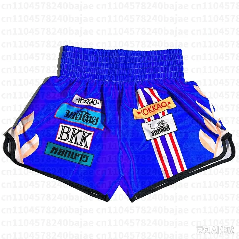 Men Kid 3D Printing Training Shorts Muay Thai Coach Running Fitness Sports Fighting Fight MMA Boxing Shorts