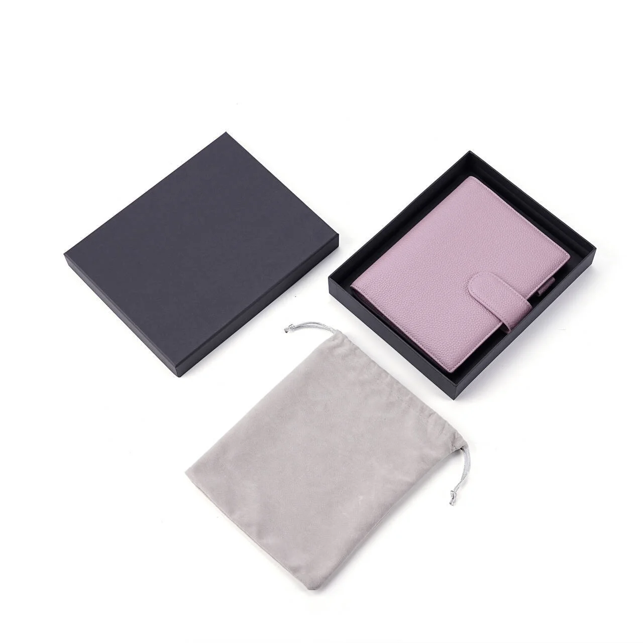 

Autumn Winter New Sle B6 Top Layer Cowhide Notebook Reading Writing Fixed Page Scrapbook Cover Lychee Pattern Busin Supp...