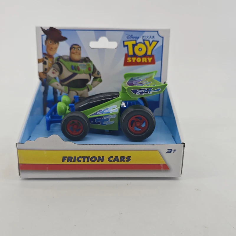 Carino Toy Story Buzz Lightyear Woody Jessie Rex Alien Modello di cartone animato Inerziale Pull-back Ruota libera Auto Giocattoli Collezione Regalo per bambini