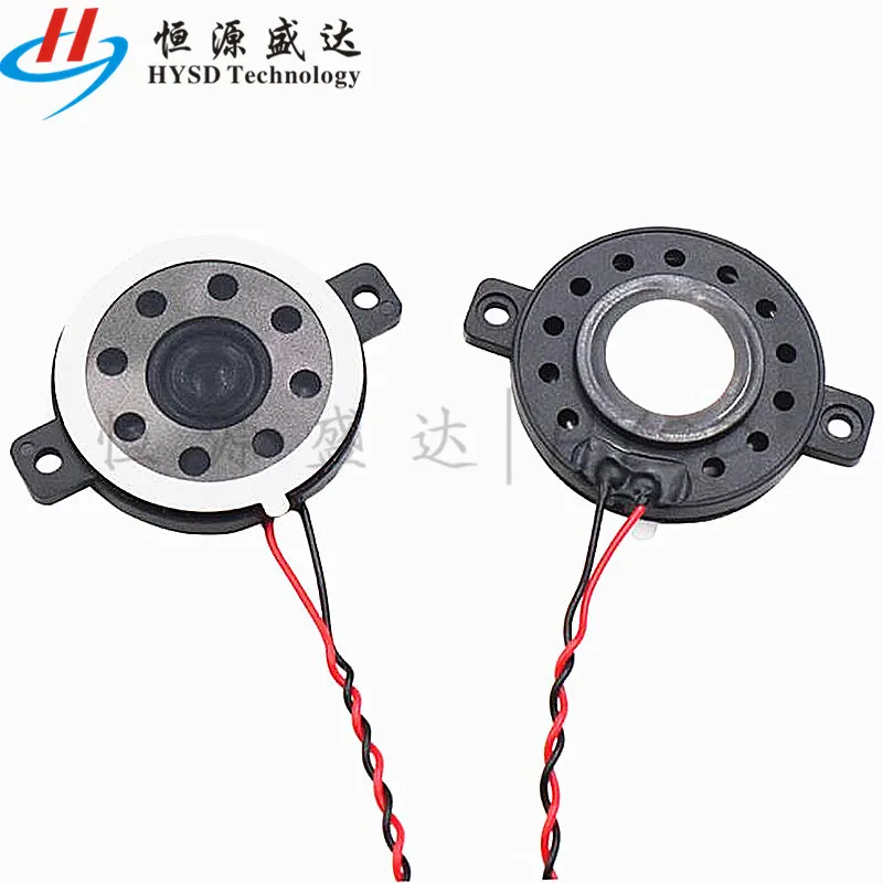 2pcs Diameter 30mm 3cm plastic tape ear horn fixed hole 8 ohms 1 watt 8R 1W Loudspeaker with terminal cable