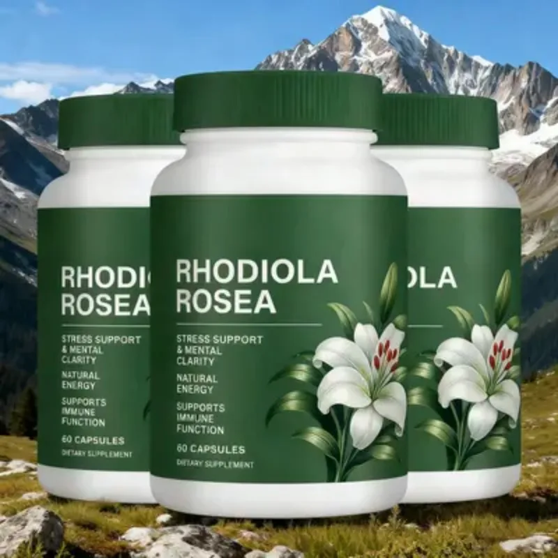 

1/2/3 Bottles Contain 500mg Rhodiola Rosea Natural Herbaceous Plants 60 Pieces Per Bottle