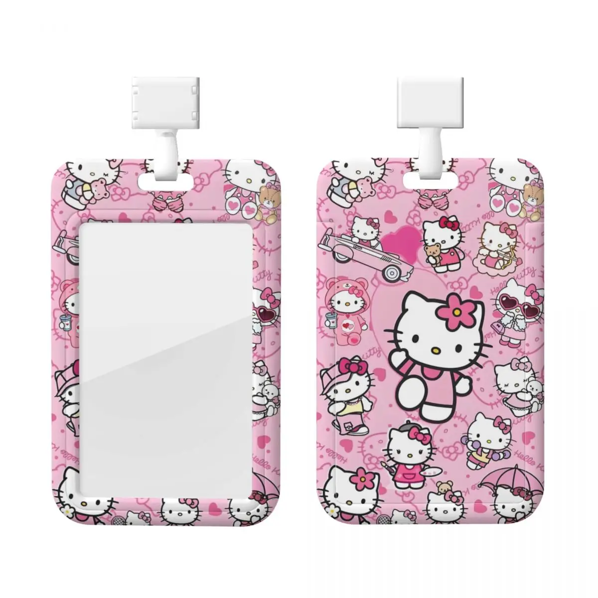 

Custom Neck Lanyard Card Holder Hello Kitty Card Badge Holder For Subway Bus Bank Card Lanyard Credential Badge Holder Offices