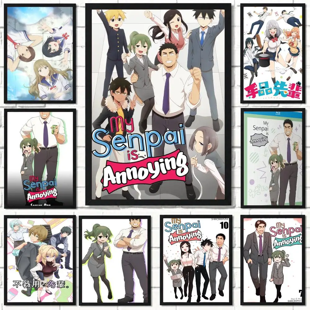 anime M-My Senpai Is Annoying-G Poster Self Adhesive Wall Decor for Modern Home Cafe Office and Bar
