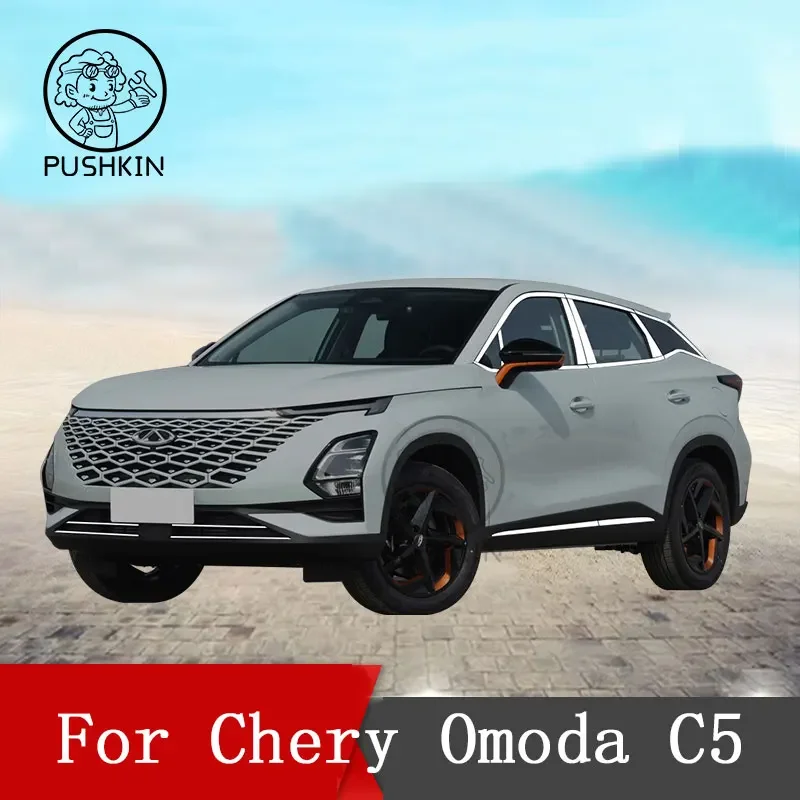 

For Chery Omoda C5 5 FX 2022 2023 Car Side Door Body Decorate Chrome Window Pillar Strip Cover Trim Stainless Steel Accessories